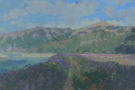 Malcolm Mason (20thC). Lopais Arthus Pass, oil on canvas (laid on board), signed, titled and dated (20)03 verso, 18cm x 27cm. Label verso Gadsby's Fine Art.