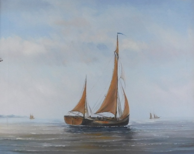 Peter Ridgeway (20thC School). Fishing boat, oil on canvas, signed, 49.5cm x 59.5cm.