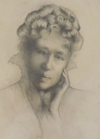 Hildegard Margaret Field (19thC/20thC). Mrs Bertha Field, pencil drawing, signed and titled verso, 28cm x 20cm.