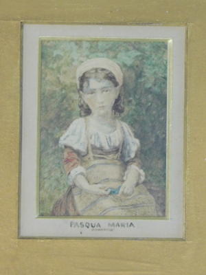 19thC School. Maria Paequa, watercolour, 6.5cm x 5cm with glass negative and Magdalen Goffin 1 Vol (3). - 2