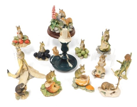 A Border Fine Arts sculpture modelled as Summer Fun, SOC4, together with Border Fine Arts and other sculptures of mice. (qty)