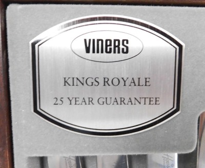 A Viners Kings Royale plated canteen of cutlery, forty four pieces, six place settings, cased. - 3