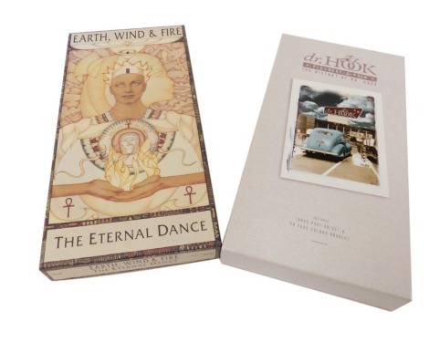 An Earth, Wind and Fire The Eternal Dance three CD box set, with booklet, together with a Dr Hook Pleasure and Pain three CD box set, The History of Dr Hook, with colour booklet. (2)