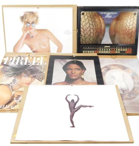 Six Pirelli calendars, 1984-1989.