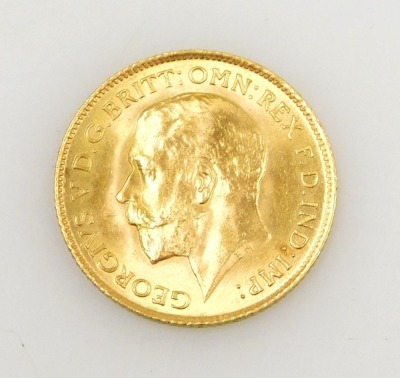 A George V gold half sovereign 1915, 4.0g. - 2