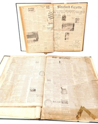 The Sleaford Gazette, 1858-1956. A complete run in numerous folio bindings. - 2