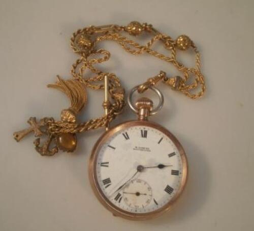 A gentleman's 9ct gold cased pocket watch