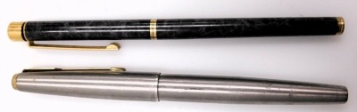 A Sheaffer fountain pen, Parker Sonnet ballpoint pen, further ballpoint and fountain pens. (6) - 2