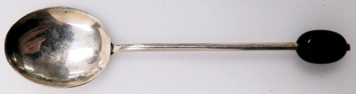 A set of six George VI silver coffee spoons, with bean terminals, Birmingham 1946, and six Elizabeth II coffee spoons, with bean terminals, Sheffield 1956, 2.73oz. - 2