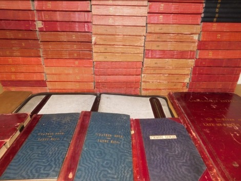 Assorted ledgers relating to William H Brown and Sons, Ruskington and Sleaford, a weather book for Saxby Hall, and a Lincolnshire estate ledger for the trustees of the late Mr James Shipstone. (qty)