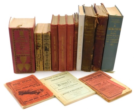 Directories and registers relating to Lincolnshire, including Who's Who in Lincolnshire, Post Office Directory of Lincolnshire, fifth edition, Eastern Counties of England Trades' directory 1914, Lincolnshire herd registers, 1909-10, and 1912, and Cook's G