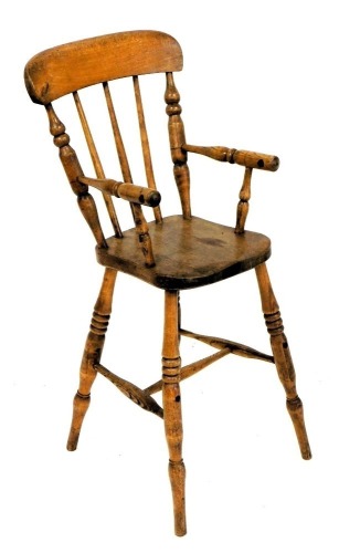 A 19thC child's high chair, circa 1840.