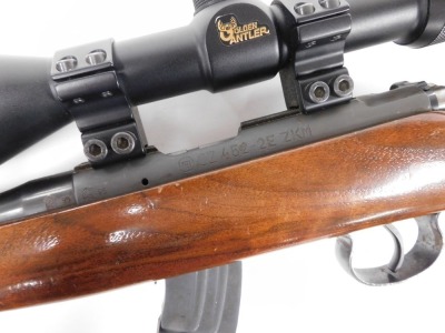 By Tender. A Czech CZ452-2E ZKM .22 rifle, serial number 537079, with a silencer, and a Tasco Golden Antler gun scope, barrel 72.5cm long, with bag. NB. A current valid Firearms Certificate is required to view or purchase this lot. Tender bids must be su - 4