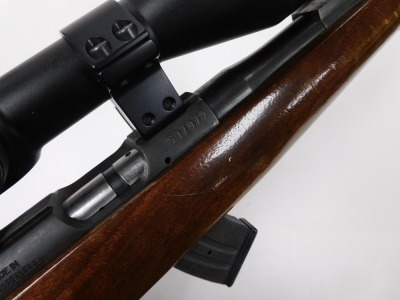 By Tender. A Czech CZ452-2E ZKM .22 rifle, serial number 537079, with a silencer, and a Tasco Golden Antler gun scope, barrel 72.5cm long, with bag. NB. A current valid Firearms Certificate is required to view or purchase this lot. Tender bids must be su - 5