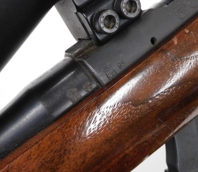 By Tender. A Czech CZ452-2E ZKM .22 rifle, serial number 537079, with a silencer, and a Tasco Golden Antler gun scope, barrel 72.5cm long, with bag. NB. A current valid Firearms Certificate is required to view or purchase this lot. Tender bids must be su - 7