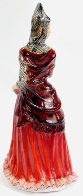 A Royal Doulton porcelain figure modelled as Mantilla, HN3192, limited edition number 94, with certificate. - 3