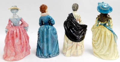 Four Royal Doulton porcelain figures, modelled as The Honourable Francis Duncomb HN3009, limited edition number 1704/5000, Sophia Charlotte Lady Sheffield HN3008, limited edition number 1786/5000 (AF), Isabella Countess of Sefton HN3010, limited edition n - 2