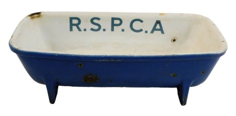 An RSPCA painted enamel dog bowl.