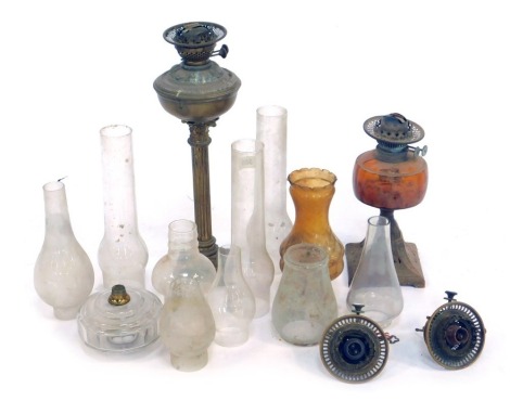 A group of oil lamp parts, including mainly funnels and reservoirs. (1 box)