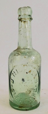 Two Lincolnshire related glass bottles, comprising Lee and Green Limited Boston and Sleaford, and a J Nickolls and Co of Sleaford, 23cm and 20cm high. (2) - 3