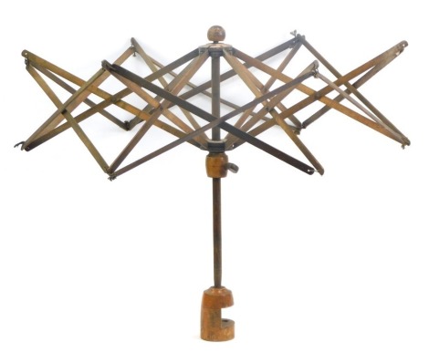 A Victorian umbrella wool winder, 57cm long.