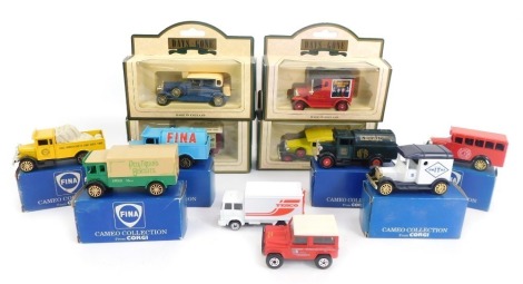 Corgi and other diecast model cars, including Fina, Days Gone and others, mainly boxed. (1 tray)