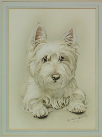 After Ken Messan. The Scottie, print, bearing printed signature and date '97, 27cm x 18cm, framed and glazed.