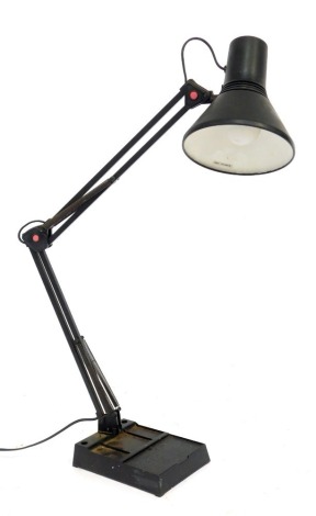 An anglepoise desk lamp, in black finish, 80cm high.