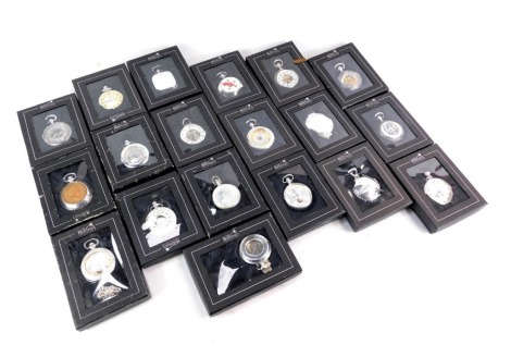 A group of Heritage Collection pocket watches, comprising Grand Prix Winners, Binatone and others. (19)