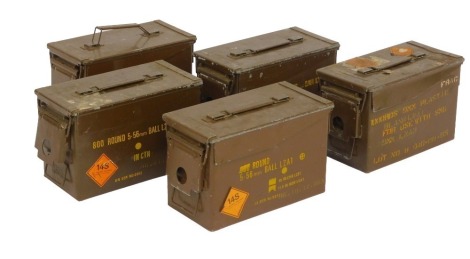 Five H83 MkII ammo boxes. (5)