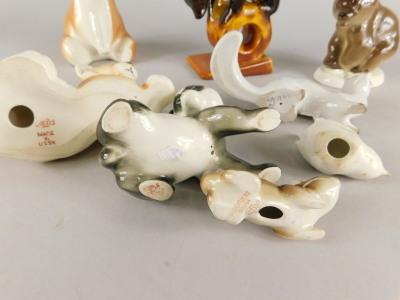 A collection of Russian Lomonosov porcelain animals - 2