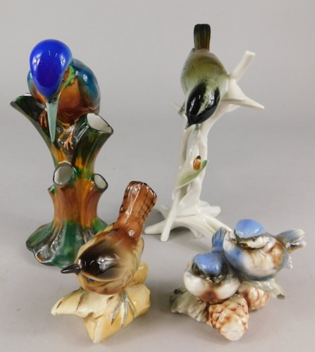 Various porcelain birds