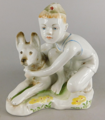 A Russian Lomonosov porcelain figure