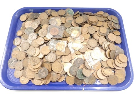 A quantity of copper coinage, mainly pre decimal British coinage.