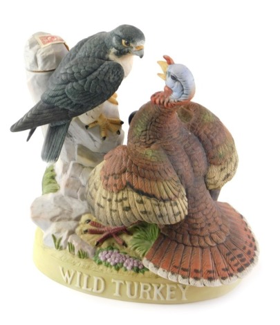 An Austin Nichols Wild Turkey porcelain liqueur bottle and contents, 1989, 19cm high.