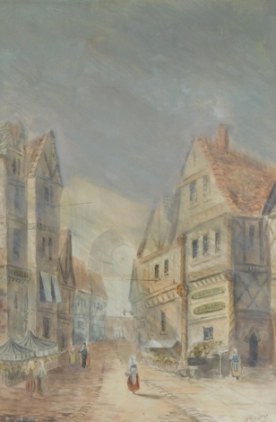 H.K. Storie. Reims, watercolour, signed and titled, 48cm x 32.5cm.