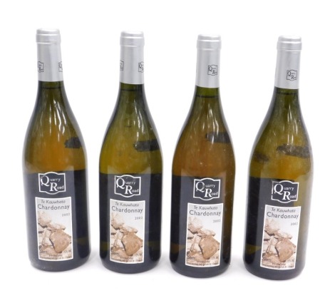 Four bottles of Quarry Road Te Kauwhata Chardonnay 2002. (4)