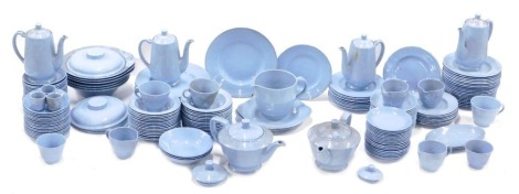 Various Woods ware Iris pattern tea and dinner ware, to include tureens, egg cups, teapots, etc.