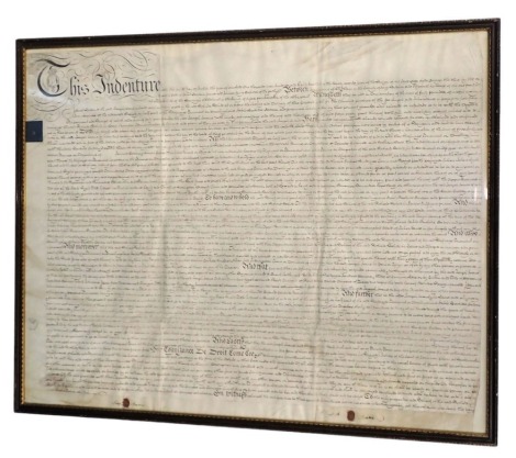 An 18thC indenture, dated 1782, relating to Joseph Soan of Surrey, and Elizabeth of Midhurst in the County of Sussex.