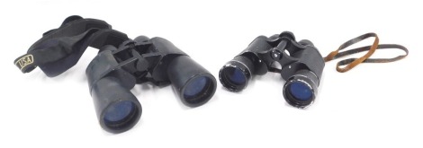 A set of Vega II 10x50 binoculars, and a set of Milo 8x40 binoculars. (2)