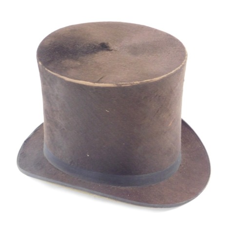 A J Willson of Horncastle, gentleman's top hat, produced by Bennetts of London. (AF)