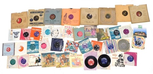 A quantity of 45rpm records, to include The Beatles Ticket to Ride, Anthony Newley Strawberry Fair, Elton John Rocket Man, records by Bobby Darren, Max Bygraves, etc.