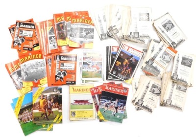 A large quantity of Grimsby Town football programmes, 1970s and later. (2 shelves)