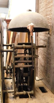 An 18thC longcase clock, the square brass dial named William Porthoule Penrith, also bearing name Elizabeth Bell and date 1751, thirty hour movement, in oak case, 198cm high. - 3