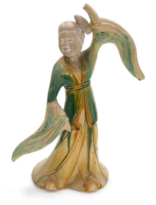 Six Chinese sancai glazed figures of dancers, in assorted poses, the tallest 30.5cm high. - 11