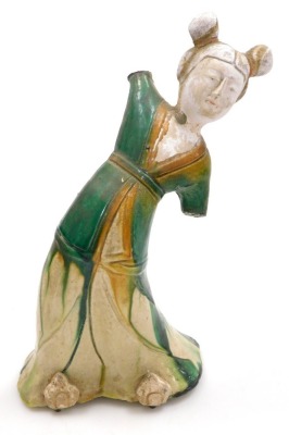 Six Chinese sancai glazed figures of dancers, in assorted poses, the tallest 30.5cm high. - 20