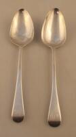 Two matched George III silver tablespoons