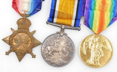 WWI medal trio, comprising 1914-18 British War medal, 1914-15 Star and Victory medal, inscribed to 1964 Pte. A W Dovey, Lincolnshire Rgt. and a Lincoln Appreciation bronze medallion 1914-19, inscribed In Token of Lincoln's Gratitude, in case and an Associ - 2