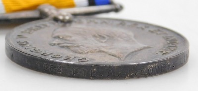 WWI medal trio, comprising 1914-18 British War medal, 1914-15 Star and Victory medal, inscribed to 1964 Pte. A W Dovey, Lincolnshire Rgt. and a Lincoln Appreciation bronze medallion 1914-19, inscribed In Token of Lincoln's Gratitude, in case and an Associ - 4