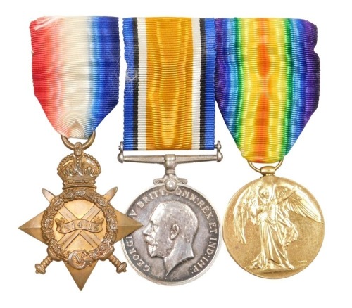 A WWI medal trio, comprising 1914-15 Star, 1914-18 British War medal and Victory medal, inscribed to 2961 Pte. E V Cordery, Oxfordshire and Buckinghamshire Light Infantry.